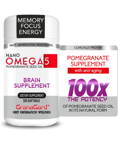 Granagard Clinically Proven (2 Month Supply) Brain Supplements With Anti Aging Memory 120Ct 1 Bottles