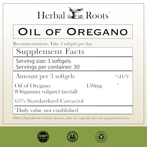 Herbal Roots Oil Of Oregano 150Mg