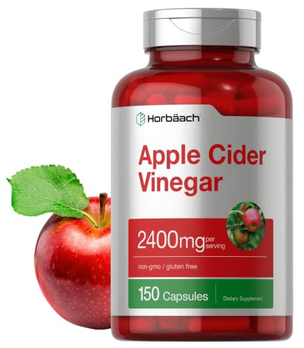Horbaach Apple Cider Vinegar Capsules 150 Count 2400Mg