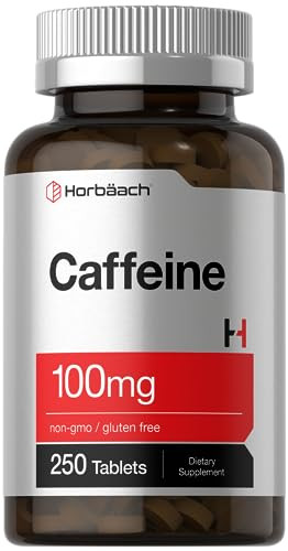 Horbaach Caffeine Pills 250 Tablets 100Mg