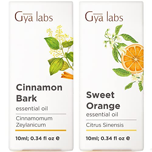 Gya Labs Cinnamon Bark & Sweet Orange Essential Oil Set 034 Fl Oz