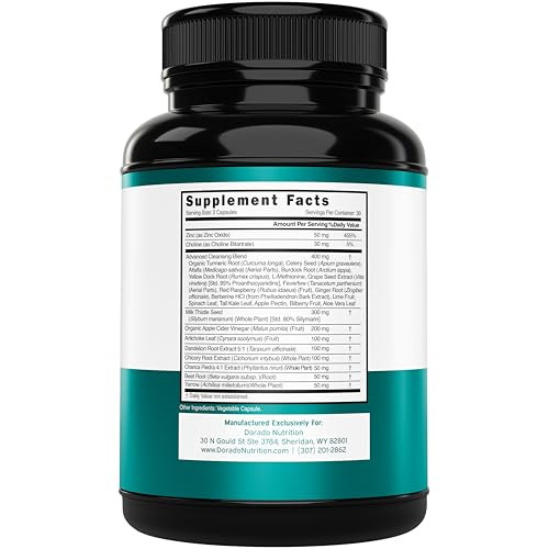 Dorado Nutrition Liver Cleanse Detox & Repair 27 In 1 Formula 60 Count