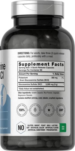 Horbaach Glucosamine Sulfate 2Kci With Potassium 240 Capsules 3000Mg