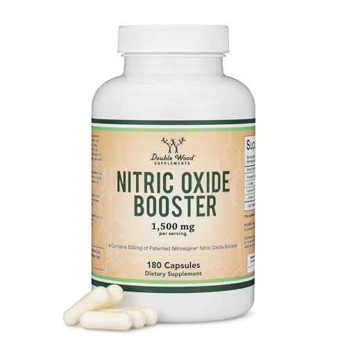 Double Wood Supplements Nitric Oxide Supplement (Stim Pre Workout) 180 Capsules