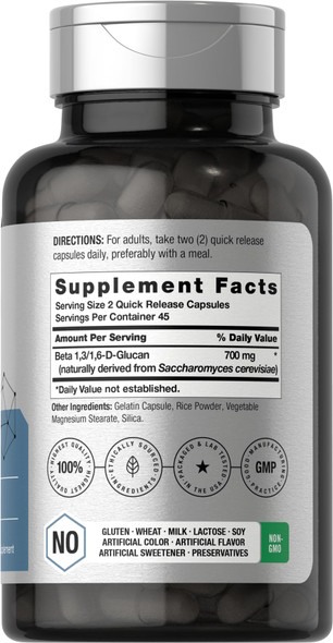 Horbaach Beta Glucan 1 3D 90 Capsules 700 Mg