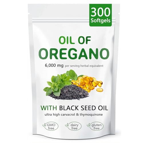 Arsychll Pure Oregano Oil Of Oregano With Black Seed Oil 2 300 Softgel