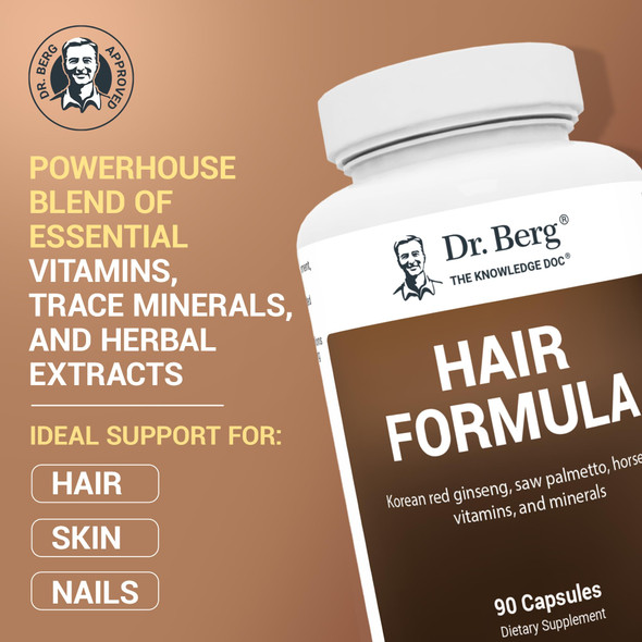Dr Berg Nutritionals All In One Vitamins For Hair Skin & Nails 90 Veg Capsules