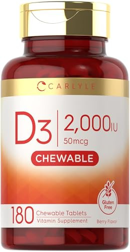 Carlyle Chewable Vitamin D3 180 Chewable 2000 Iu