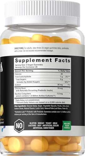 Horbaach Probiotic Gummies 15 Billion Cfu 60 Count