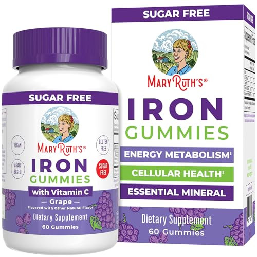 Maryruth's Iron Gummies For 14+ With Vitamin C For Absorption 60 Count