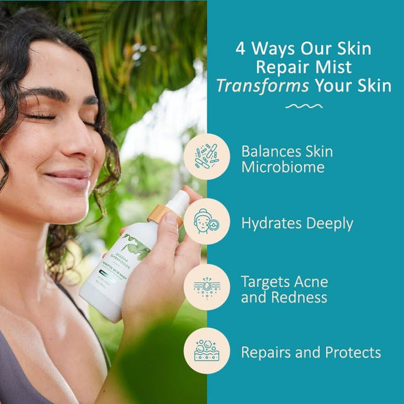 Akasha Superfoods Prebiotic Skin Mist I Organic Facial Mist Sea Kelp Extract 34Oz