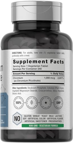 Horbaach Chromium Picolinate 240 Tablets 1000Mcg