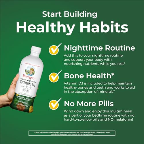 Maryruth's Liquid Nighttime Multimineral (Pineapple) & Hair Growth Max Liposomal (Almond