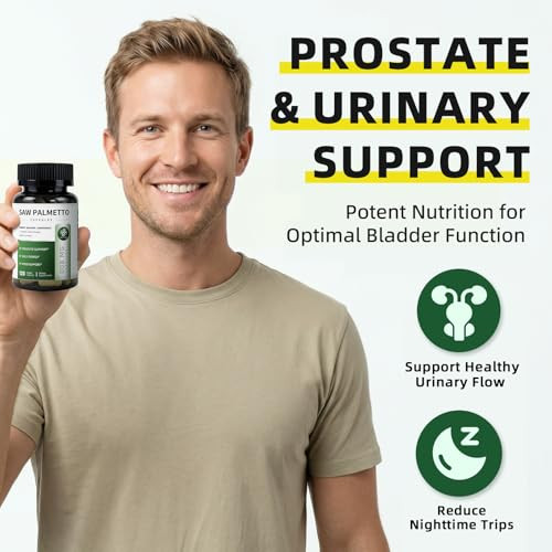 Imatchme Saw Palmetto For Men Prostate Health Supplement To Promote Urinary 120 Capsules 808Mg