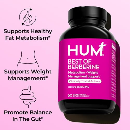 Hum Best Of Berberine Supplement Pure Potency For Metabolic Wellness Gut 60 Capsules 1200Mg