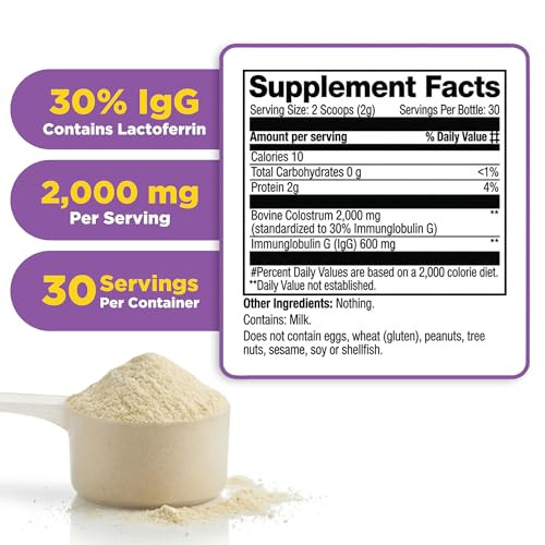 Lifeable Bovine Colostrum Powder 28 Servings 2000Mg