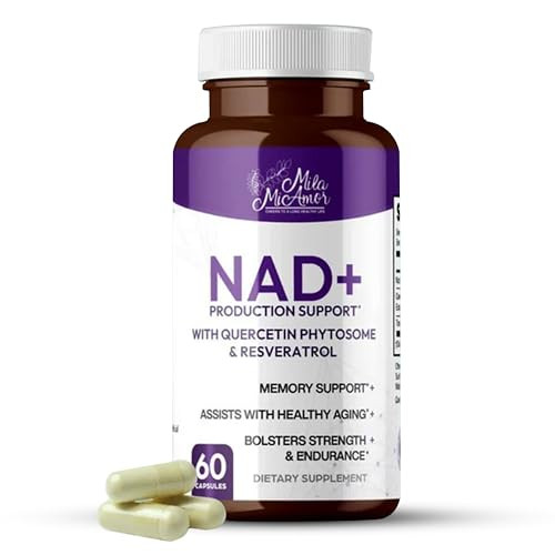 Mila Miamor Nad+ For Cellular Energy & Anti Aging Supplement Boost Focus Vitality 60 Capsules