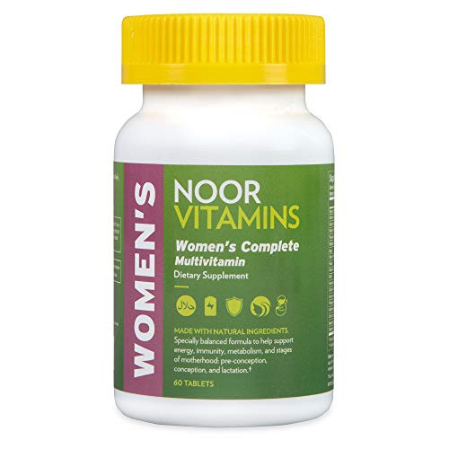 Noor Vitamins Halal Womens Multivitamin & Mineral I Once Daily Vitamin Supplement