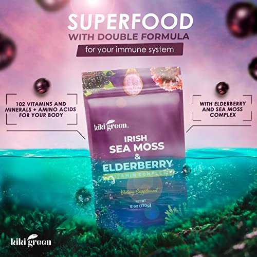 Kiki Green Sea Moss Powder Bundle 8 Oz