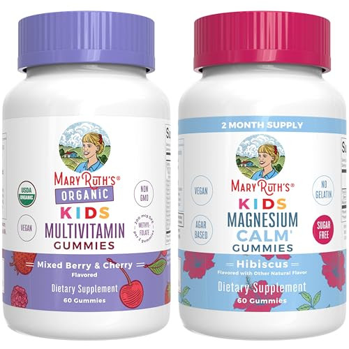 Maryruth's Gummies For Kids'usda Organic Multivitamin (Mixed Berry & Cherry) &