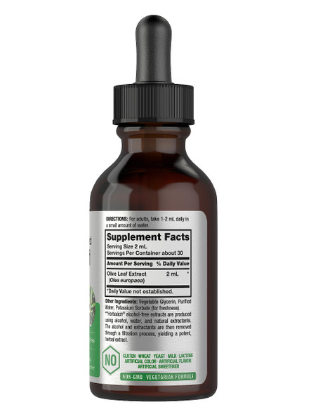 Horbaach Olive Leaf Extract Liquid 2 Fl Oz
