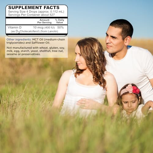 Natural Health Goodies Vitamin D Drops For Kids And Adults 2 Ounce
