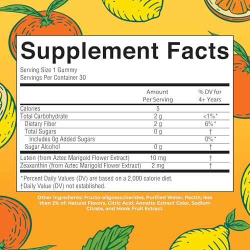 Maryruth's Lutein Gummies With Zeaxanthin 30 Count