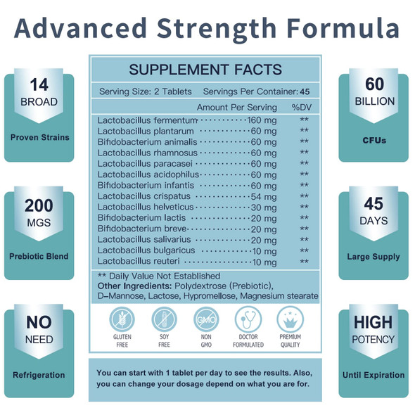 Nature Target Probiotics For Men With Men Care Supplement Prebiotics & Probiotic 90 Tablets