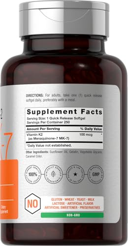 Horbaach Vitamin K2 Mk7 250 Softgels 100Mcg