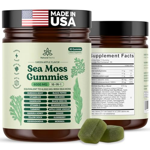 Natural Rems Sea Moss Gummies 16 In 1