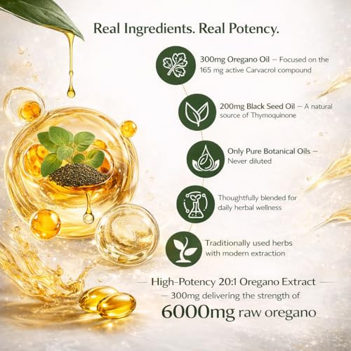 Oregenix Oil Of Oregano With Black Seed Oil Softgels: 2 In 180 Capsules 165Mg
