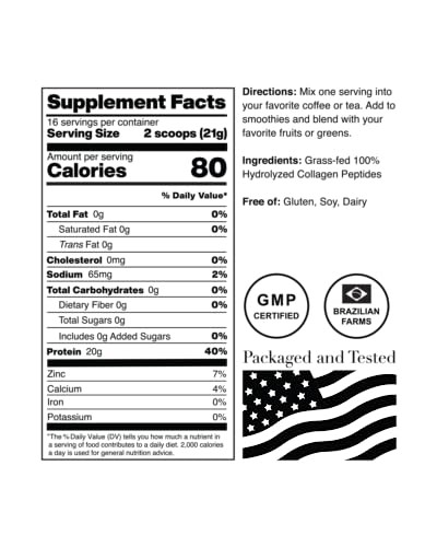 Norcal Organic Hydrolyzed Collagen Peptides 12Oz 20G