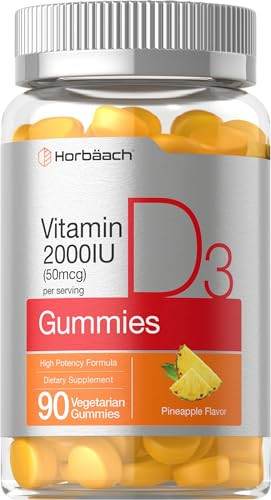 Horbaach Vitamin D3 Gummies 90 Count 2000Iu