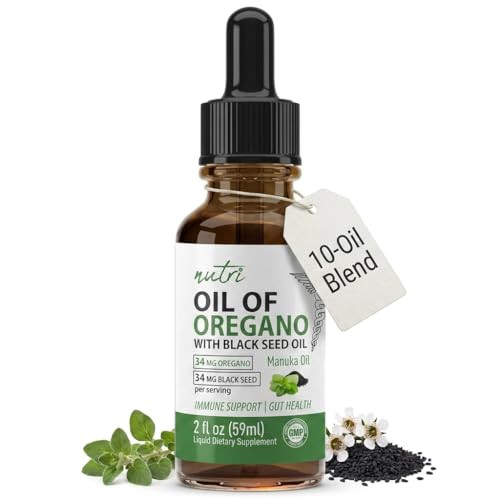 Nutri Oil Of Oregano With Black Seed Oil And Manuka Oil 2 Fl Oz