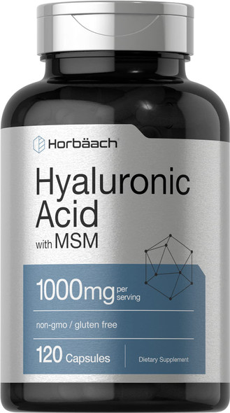 Horbaach Hyaluronic Acid With Msm 120 Capsules 1000 Mg