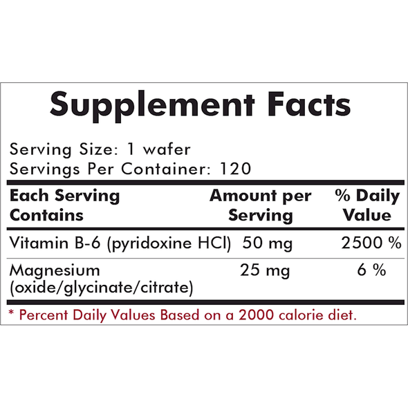 B-6 with Magnesium 120 chew wafers by Kirkman Labs