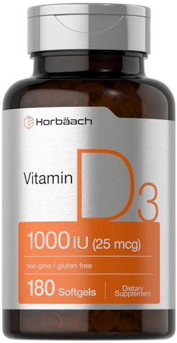 Horbaach Vitamin D3 Softgels 180 Count 1000Iu