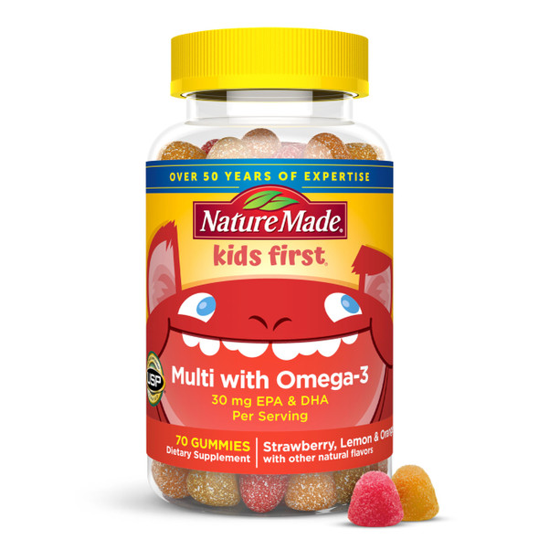 Nature Made Kids First Multivitamin With Omega 3 Kids Gummy Multivitamins With Vitamins 70 Gummies