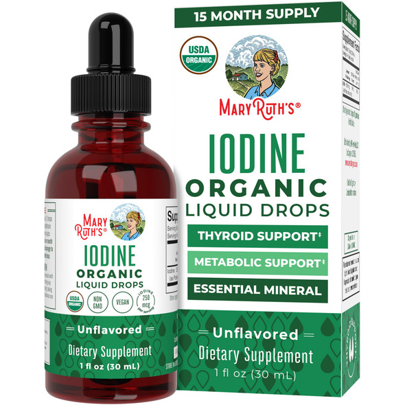 Maryruth's Organics Iodine Liquid Drops 450 Servings 1 Fl Oz
