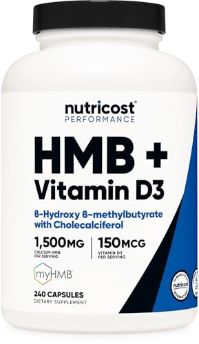 Nutricost Hmb And Vitamin D3 Supplement 240 Capsules 1500Mg