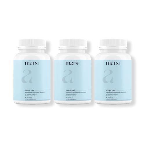 Mars By Ghc Maca Root Caps (Ginseng): Powered With Magnesium & Berberine 60 Capsules Pack Of 3