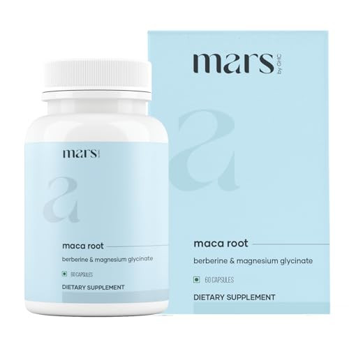Mars By Ghc Maca Root Caps (Ginseng): Powered With Magnesium & Berberine 60 Capsules Pack Of 3