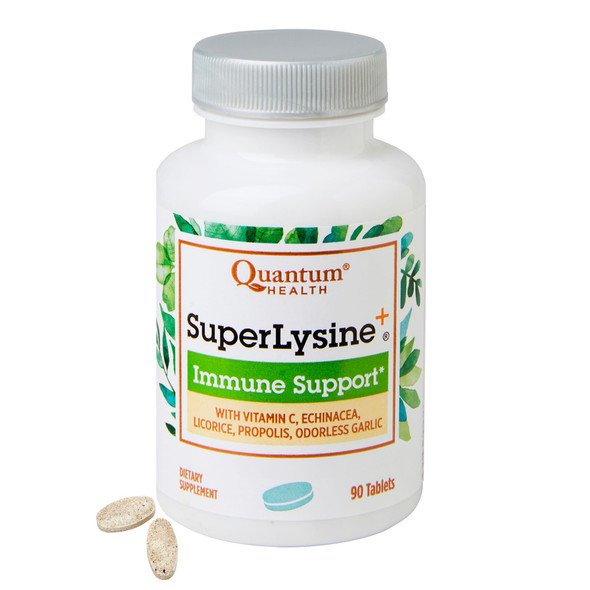 Quantum Health Superlysine+ Advanced Formula Immune Support Supplement Lysine Vitamin C 90 Tablets 1500 Mg