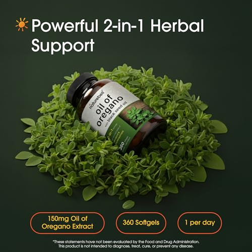 Naturebell Oil Of Oregano With Black Seed Oil 360 Softgels