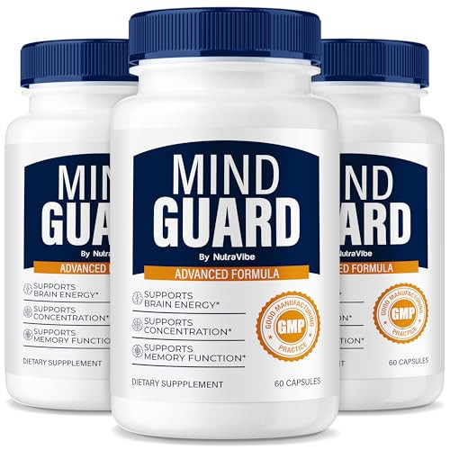 Nutravibe (3 Pack) Mind Guard 180 Capsules 3 Pack