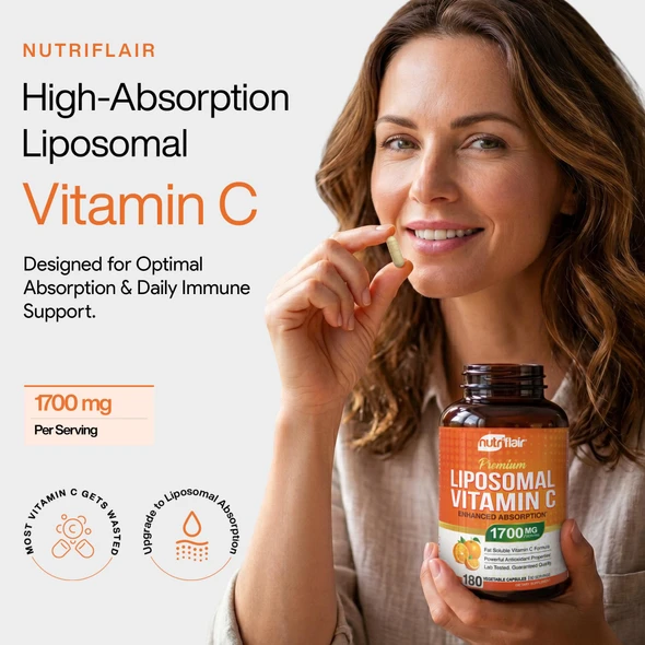 Nutriflair Liposomal Vitamin C 180 Capsules 1700Mg