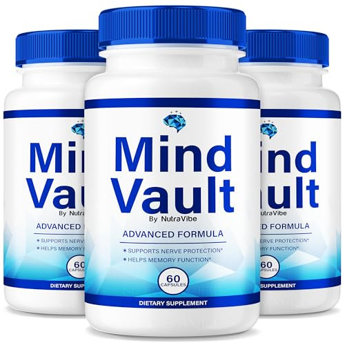 Nutravibe (3 Pack) Mind Vault Pills 180 Capsules 3 Pack