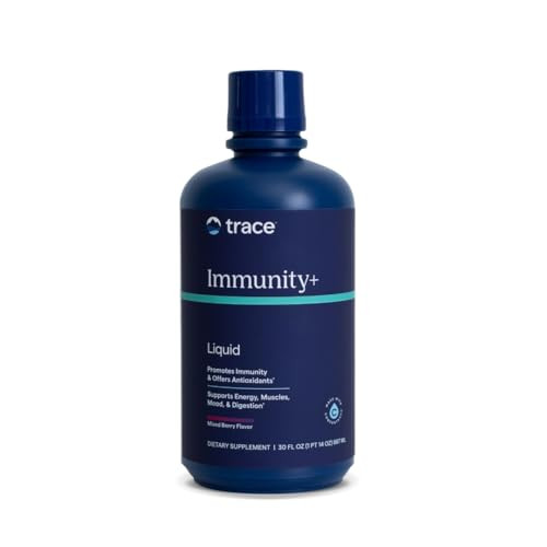 Trace Minerals Liquid Immunity+ With Elderberry Zinc Vitamins C & D Ionic 30 Oz