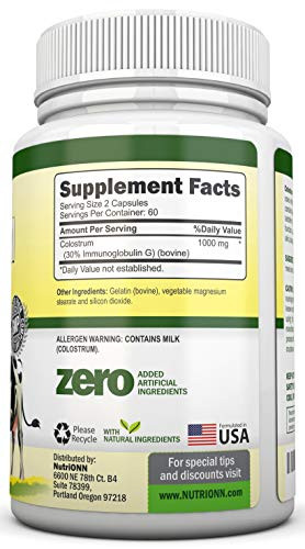 Nutrionn Colostrum 120 Capsules 1000Mg