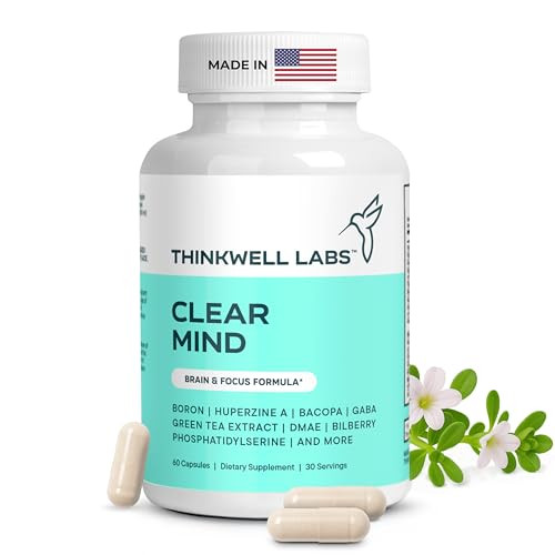Thinkwell Labs Brain Supplements For Memory And Focus For Women And Men 60 Capsules